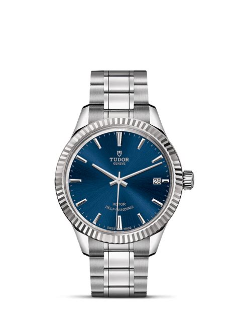 tudor 12310-0013|Tudor Style 34mm Blue Dial Stainless Steel Women's Watch .